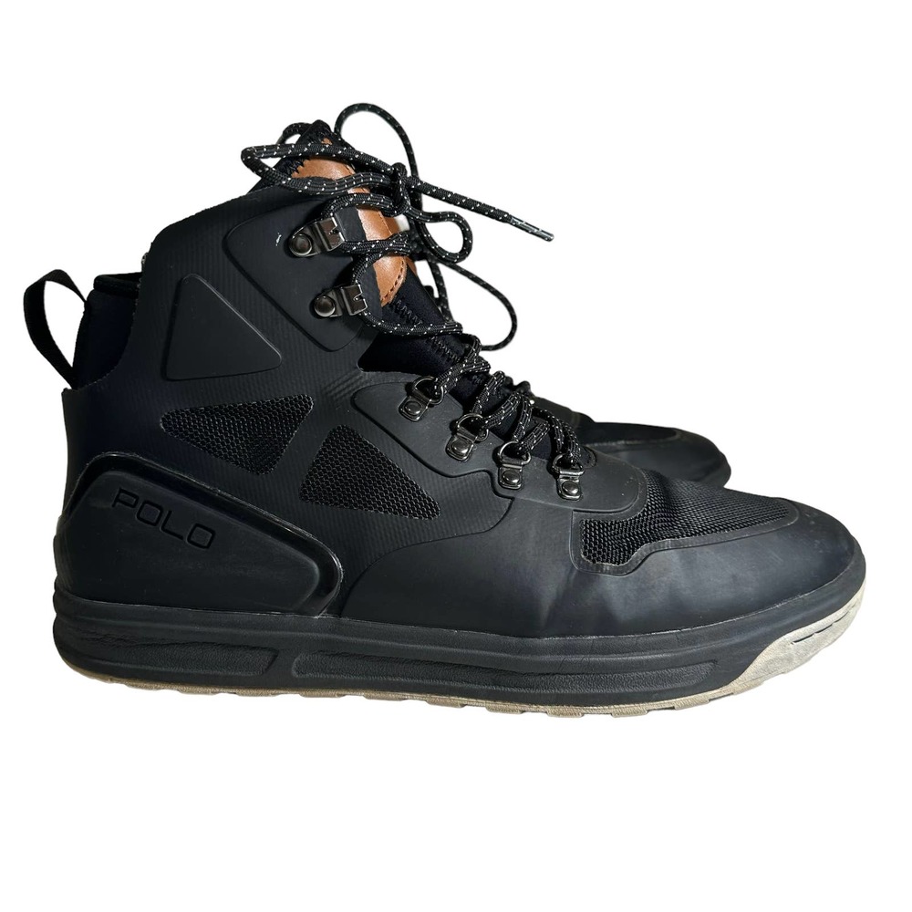 Ralph Lauren Mens Alpine 200-SK-ATH Sneaker Boots Black Size 10.5